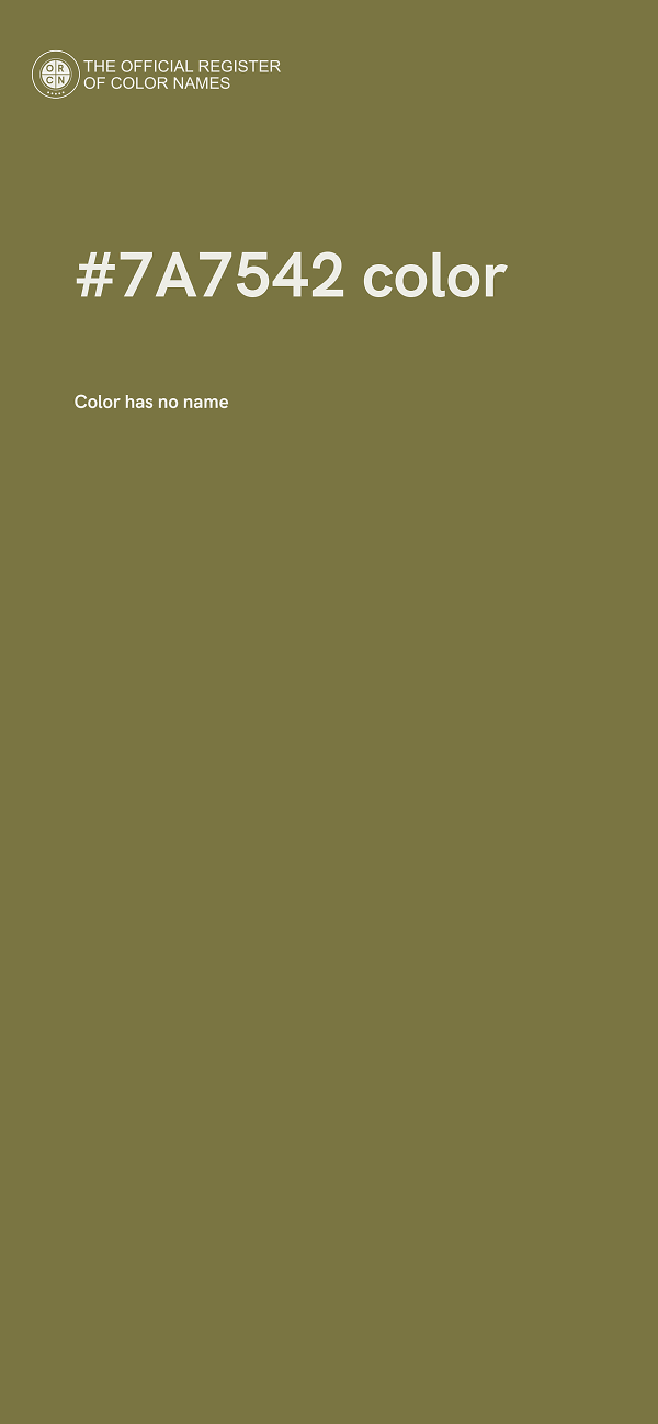 #7A7542 color image