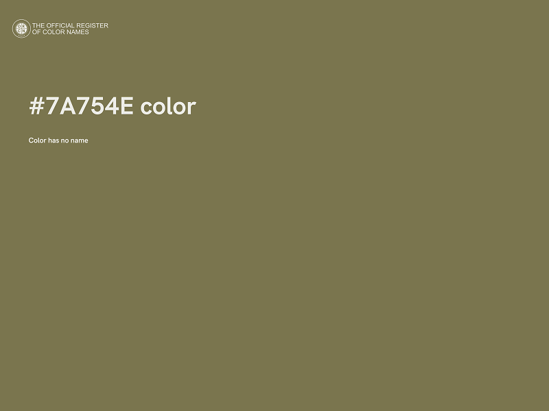 #7A754E color image