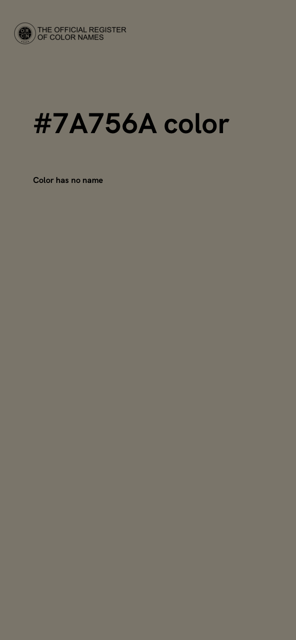 #7A756A color image