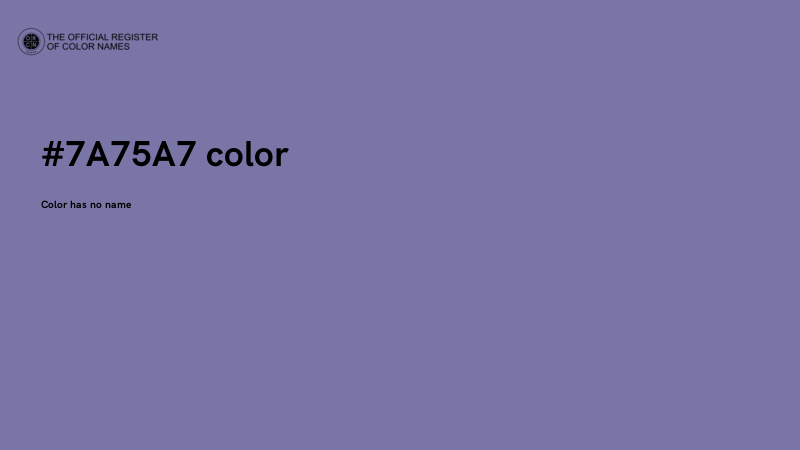 #7A75A7 color image