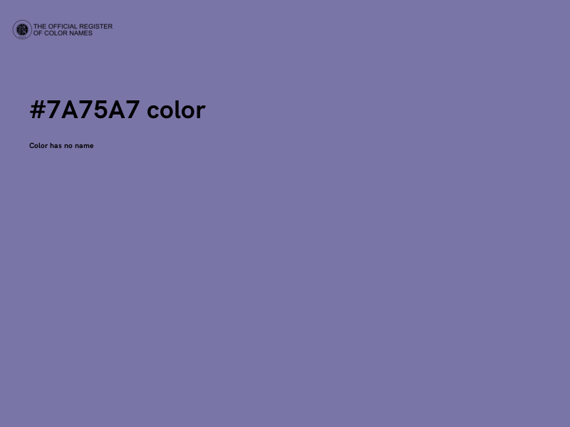 #7A75A7 color image