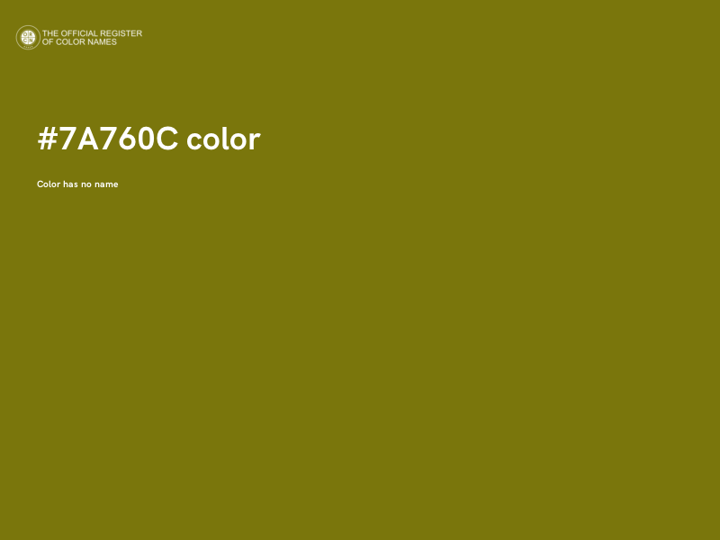#7A760C color image