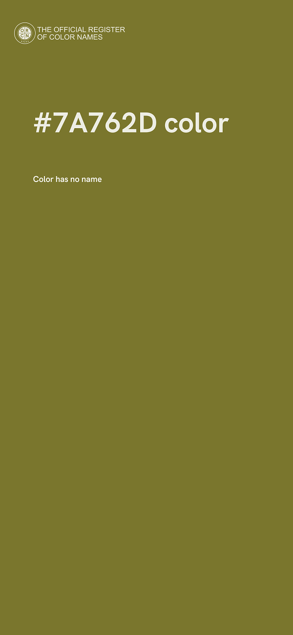 #7A762D color image
