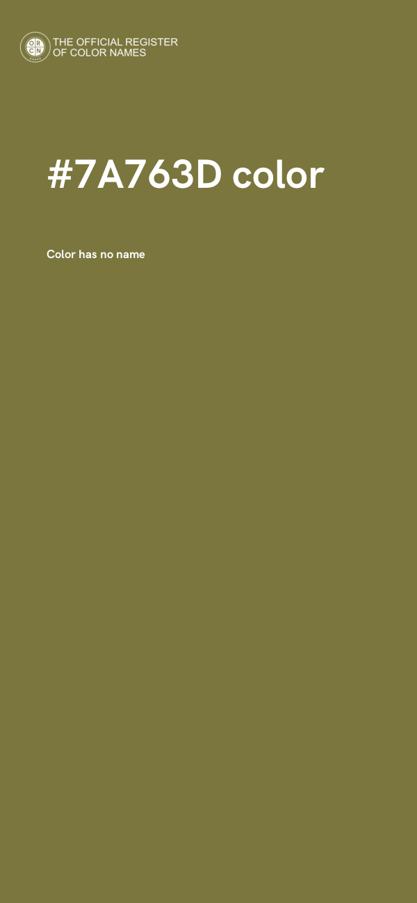 #7A763D color image