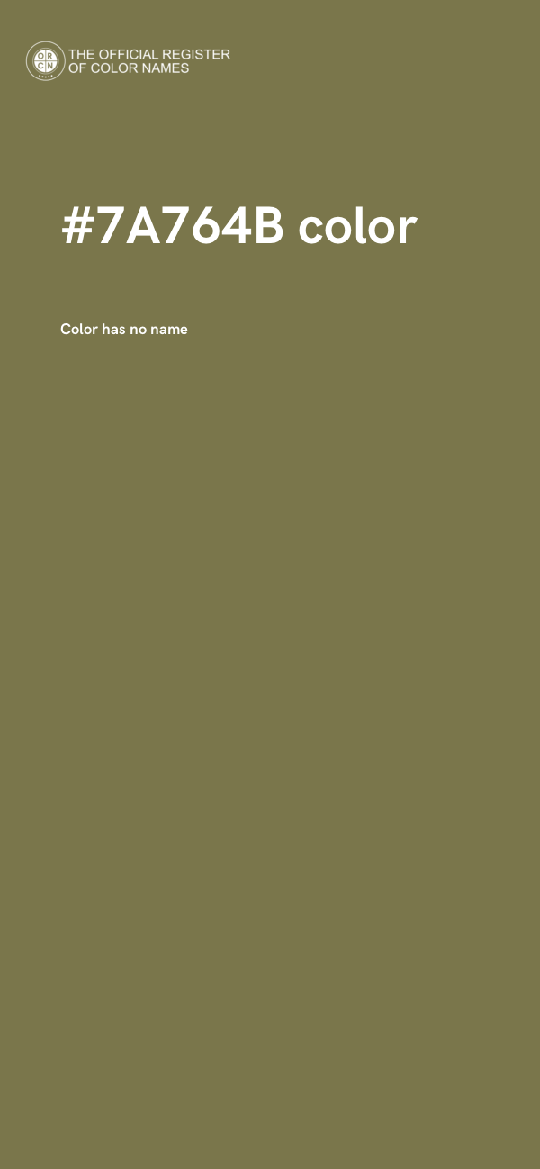 #7A764B color image
