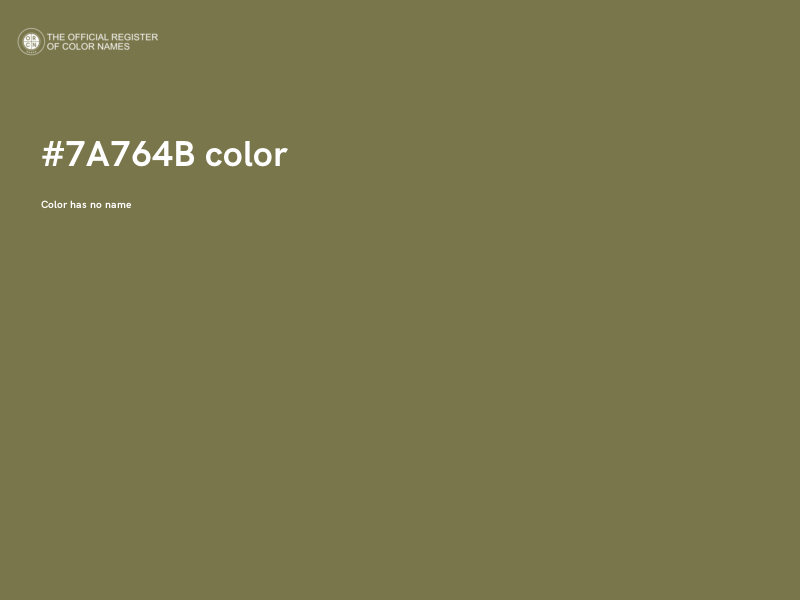 #7A764B color image