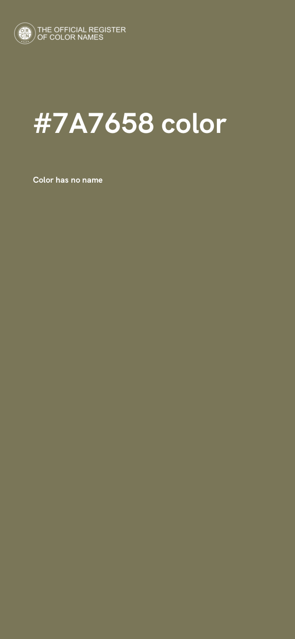 #7A7658 color image