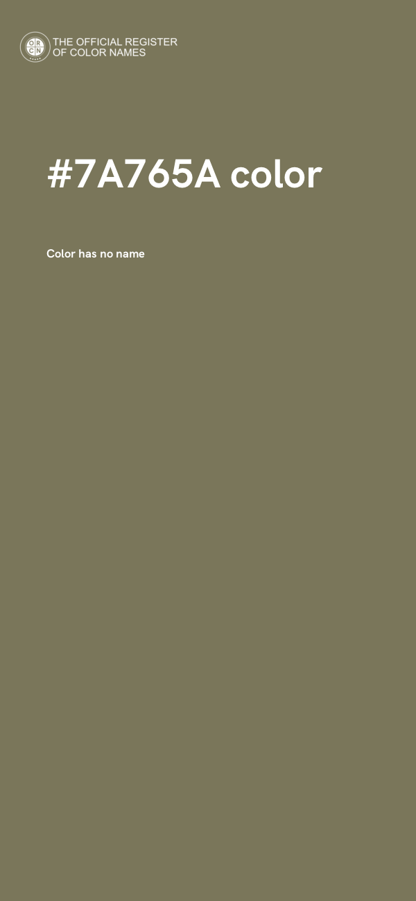 #7A765A color image