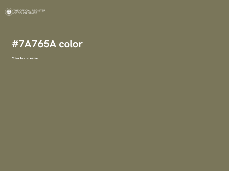 #7A765A color image
