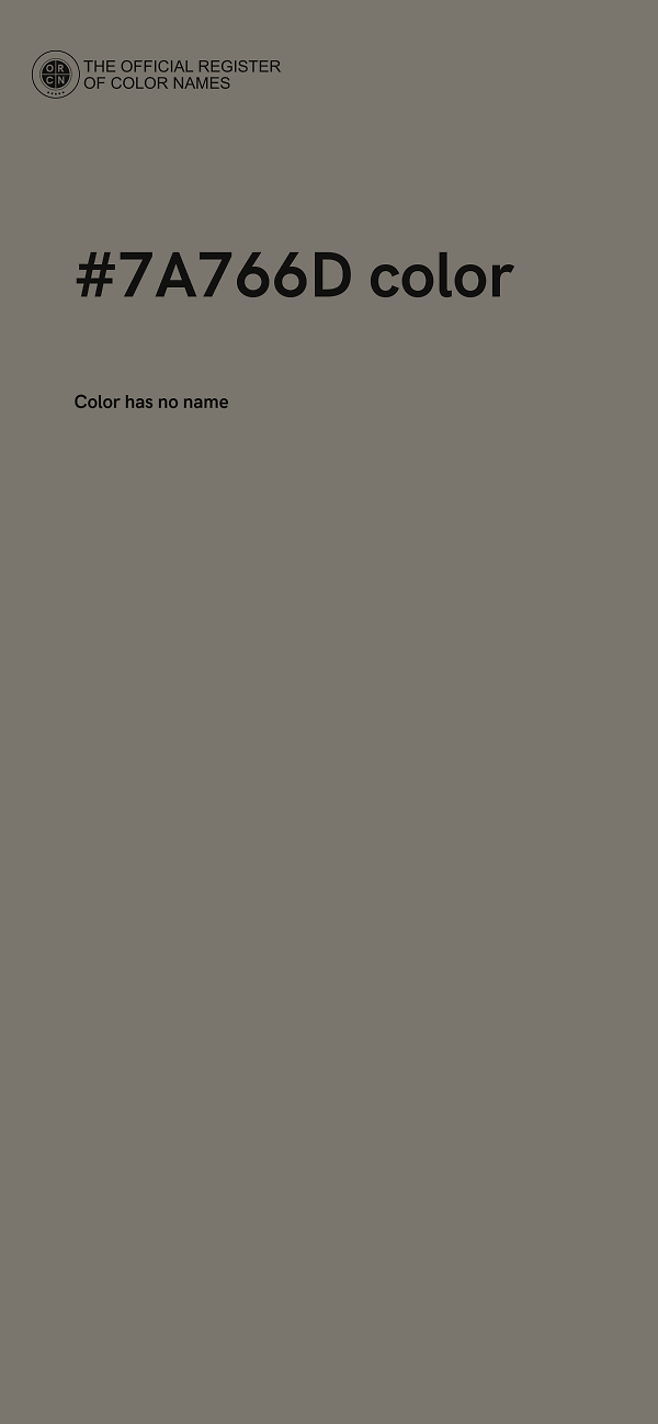 #7A766D color image