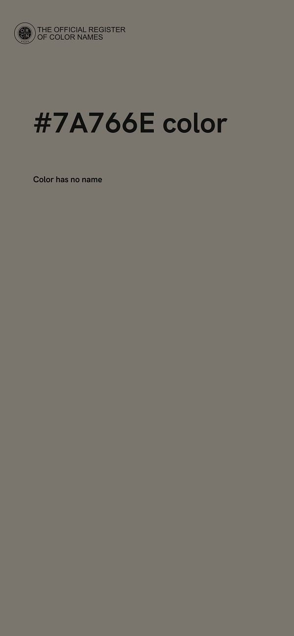 #7A766E color image