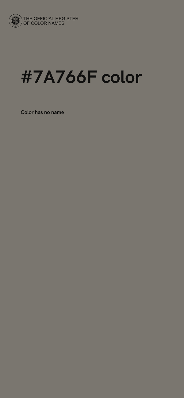 #7A766F color image