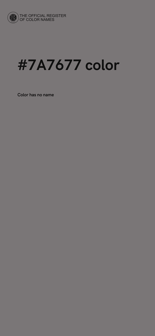 #7A7677 color image