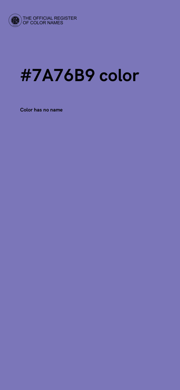 #7A76B9 color image