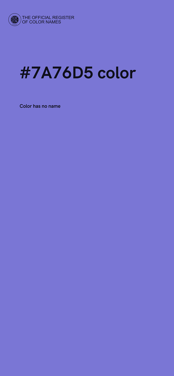 #7A76D5 color image
