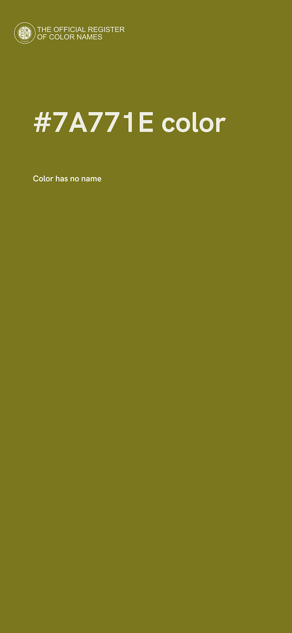 #7A771E color image