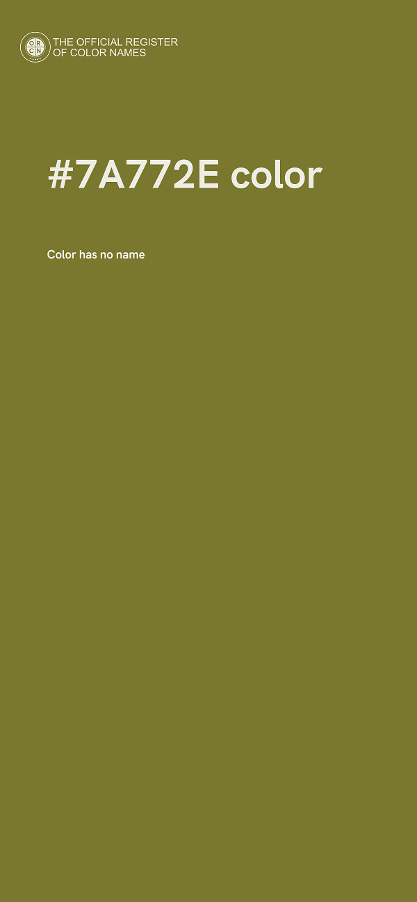 #7A772E color image