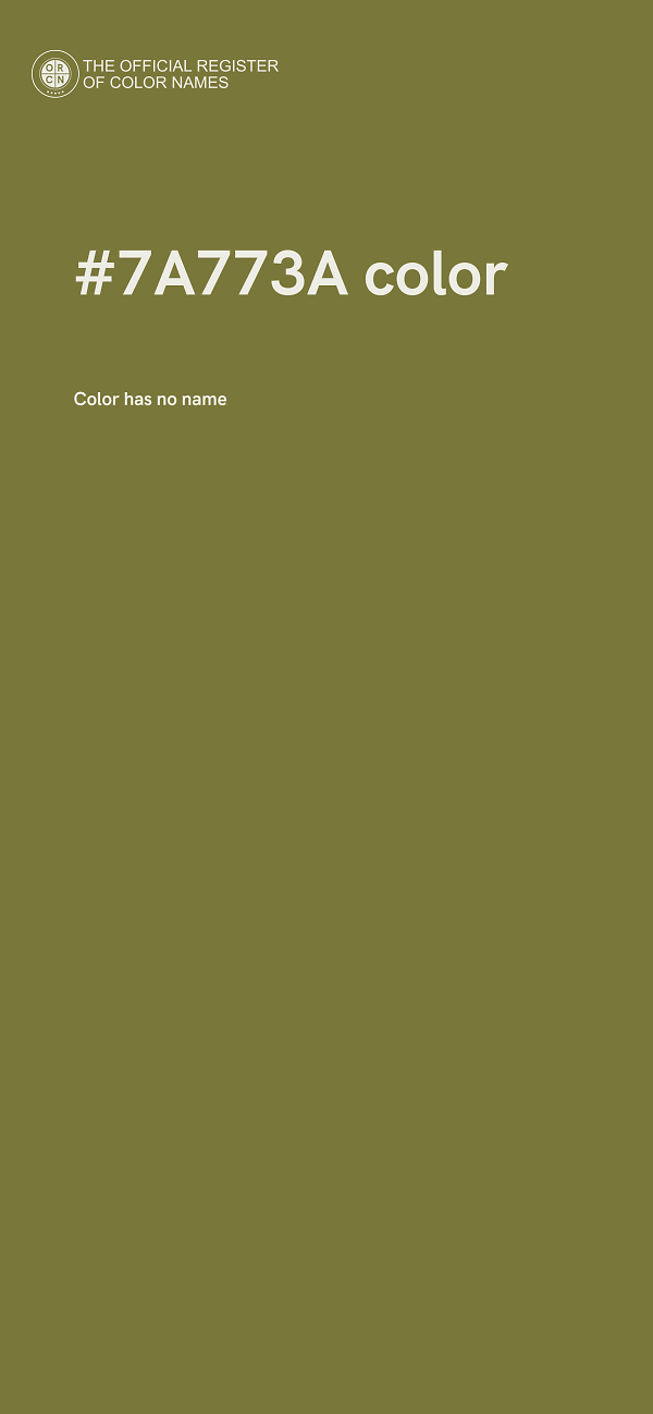 #7A773A color image
