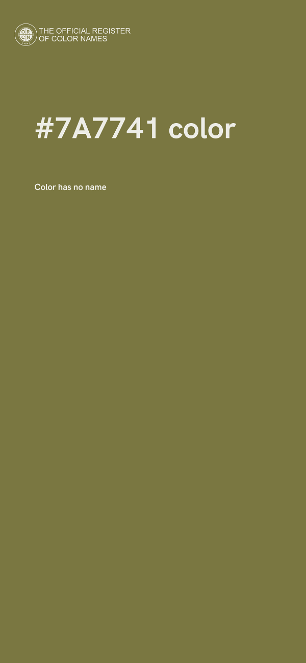 #7A7741 color image