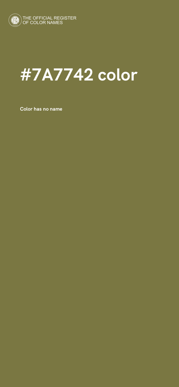 #7A7742 color image
