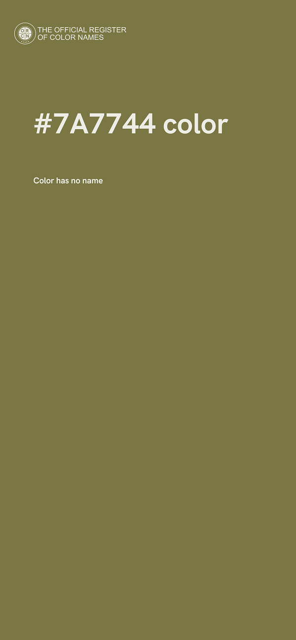 #7A7744 color image