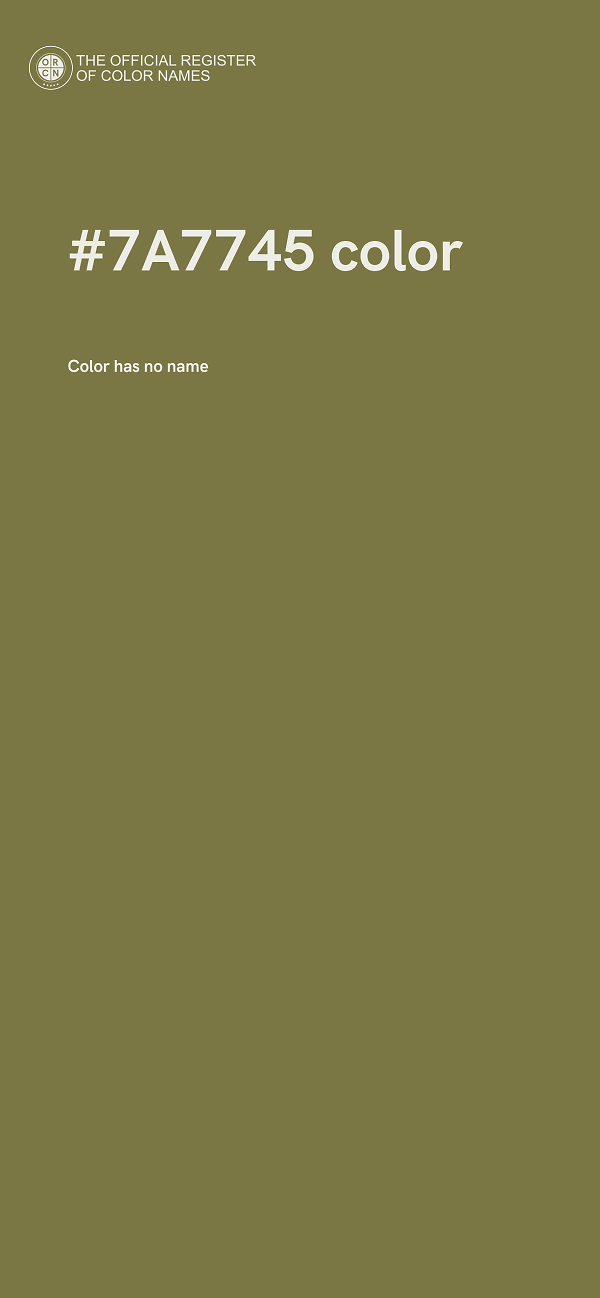 #7A7745 color image