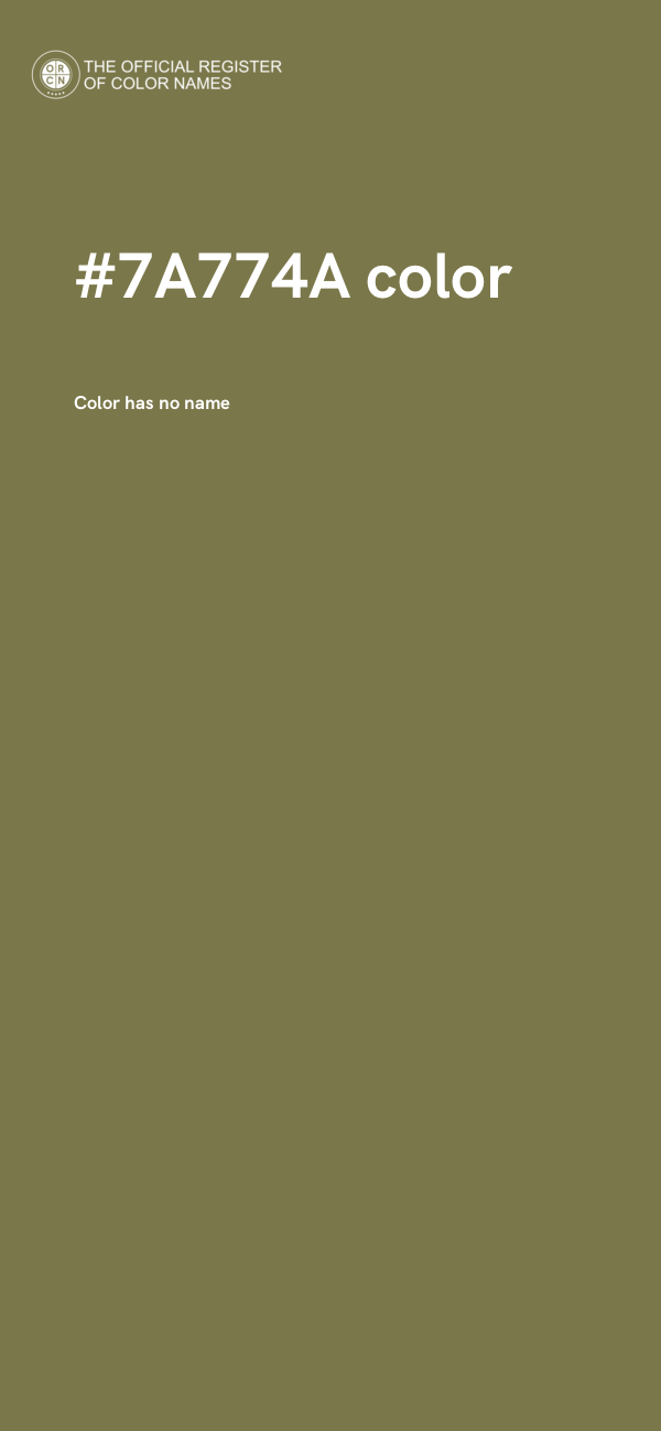 #7A774A color image