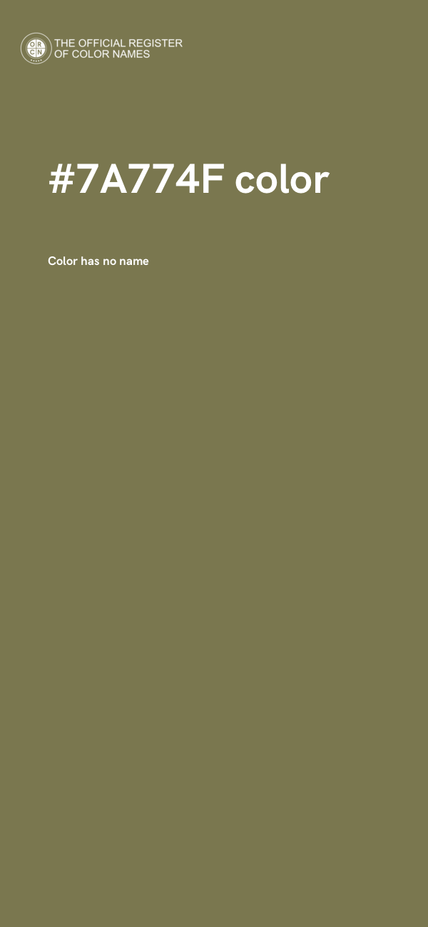 #7A774F color image