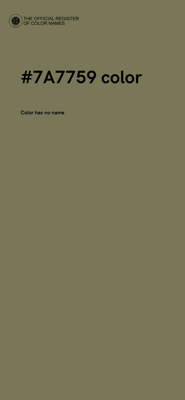 #7A7759 color image