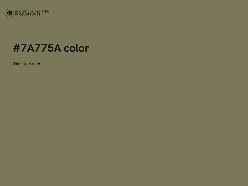 #7A775A color image