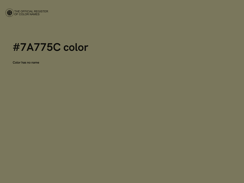 #7A775C color image