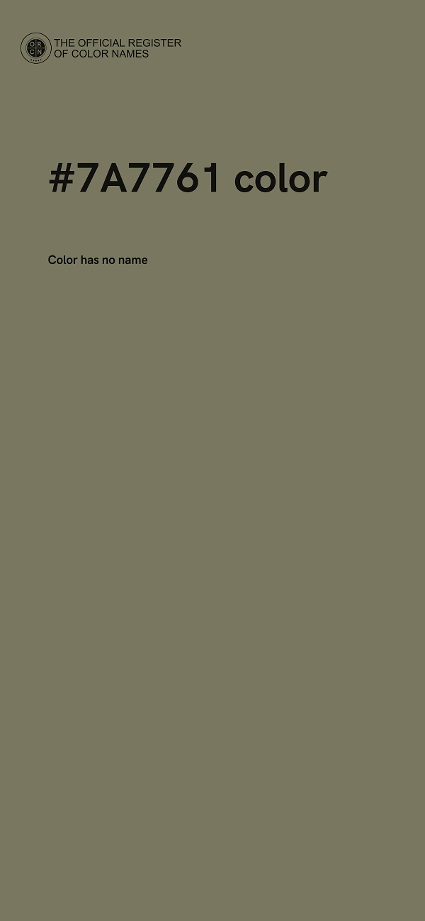 #7A7761 color image