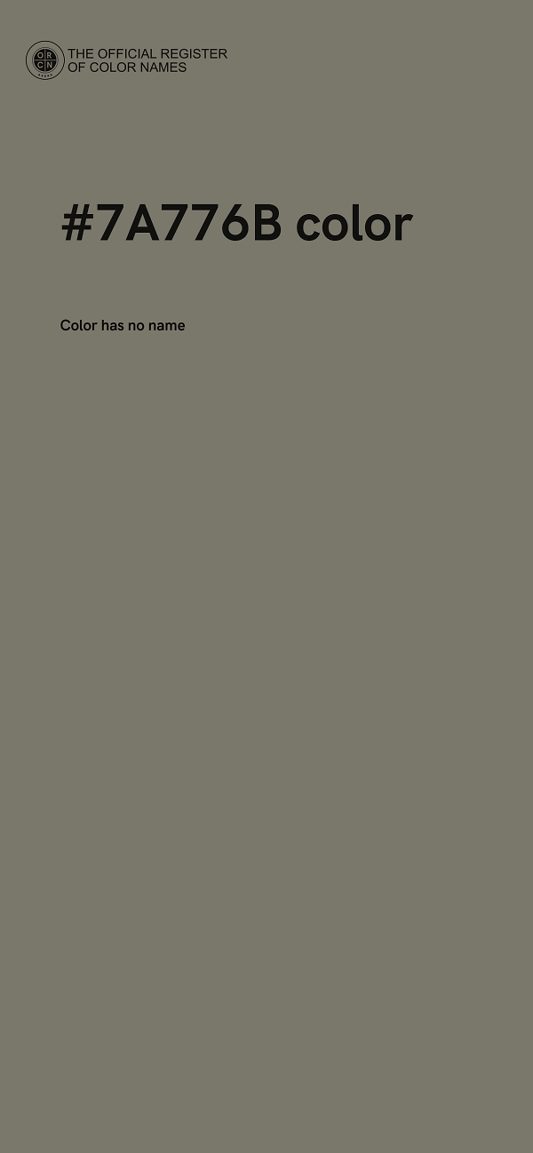 #7A776B color image
