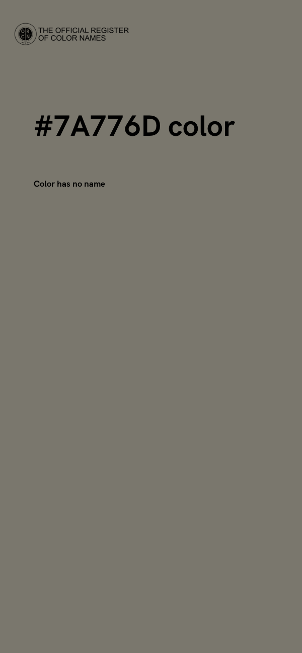 #7A776D color image