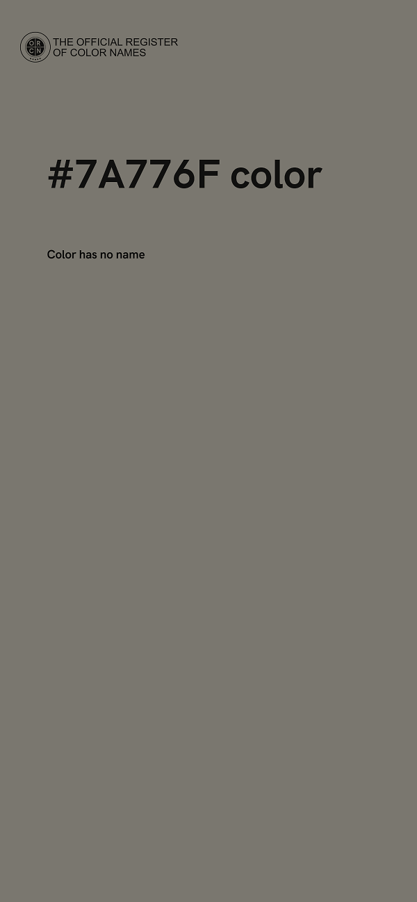 #7A776F color image
