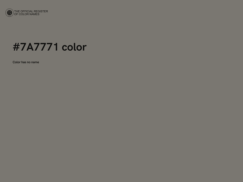 #7A7771 color image