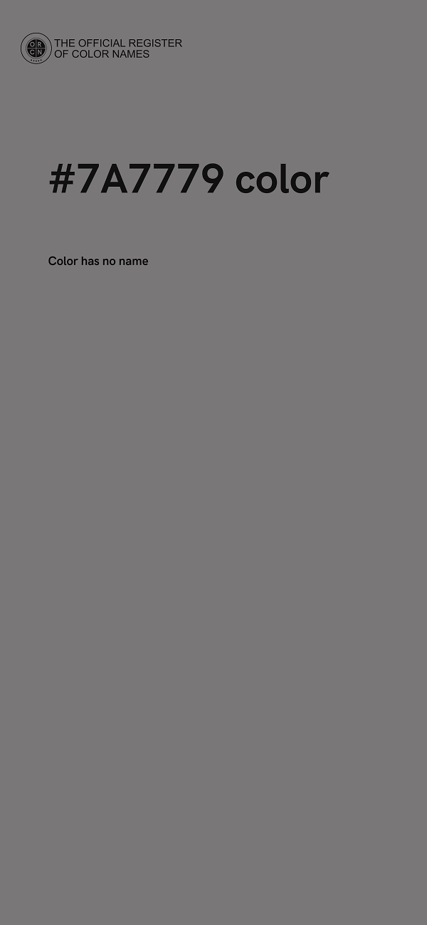 #7A7779 color image