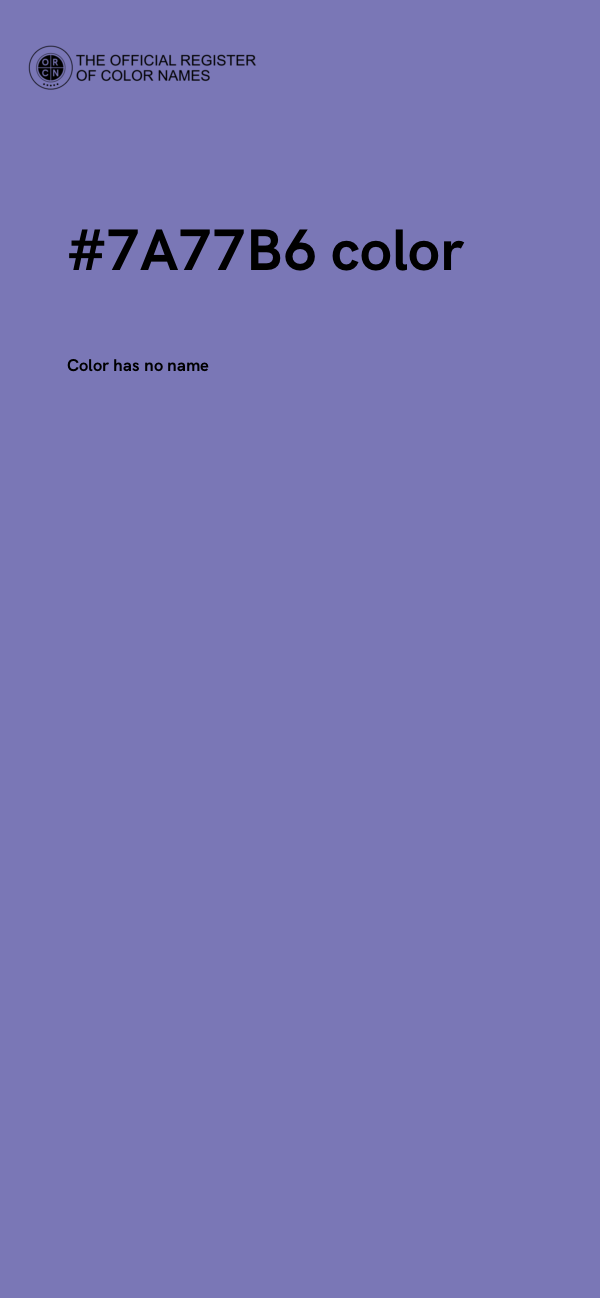 #7A77B6 color image