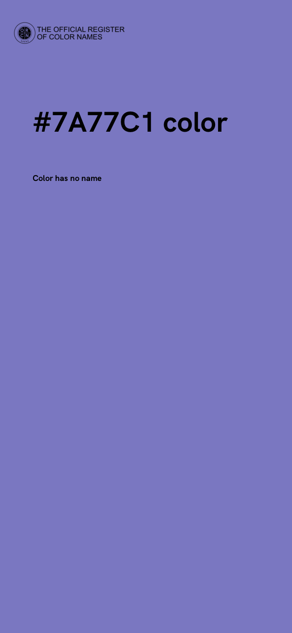 #7A77C1 color image