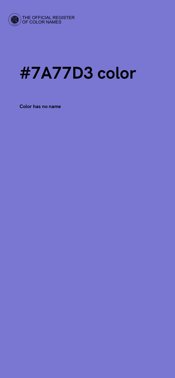 #7A77D3 color image