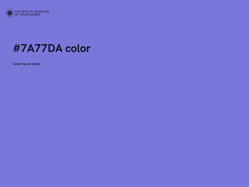 #7A77DA color image