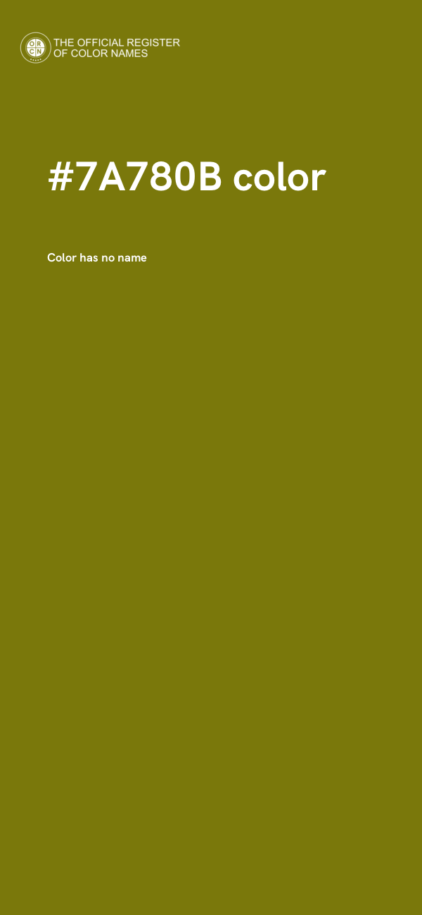 #7A780B color image