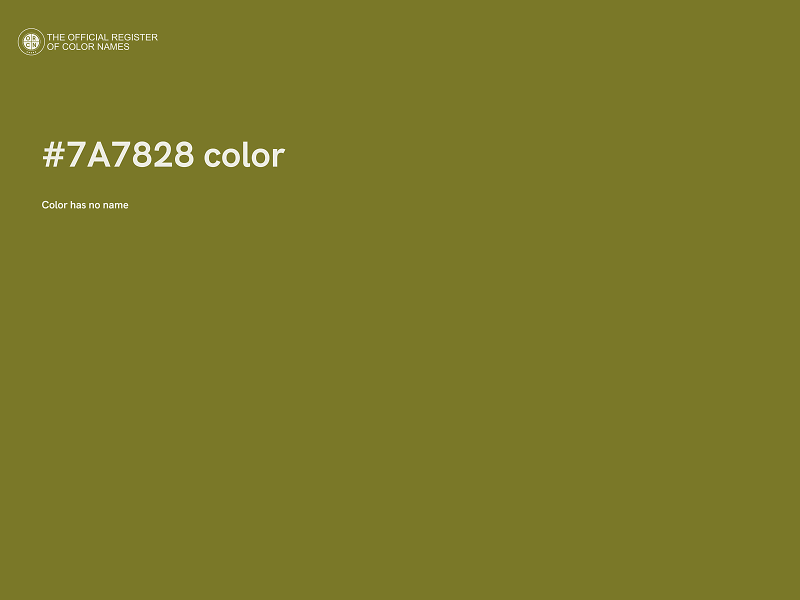 #7A7828 color image