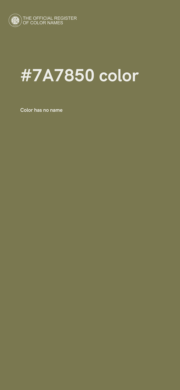 #7A7850 color image