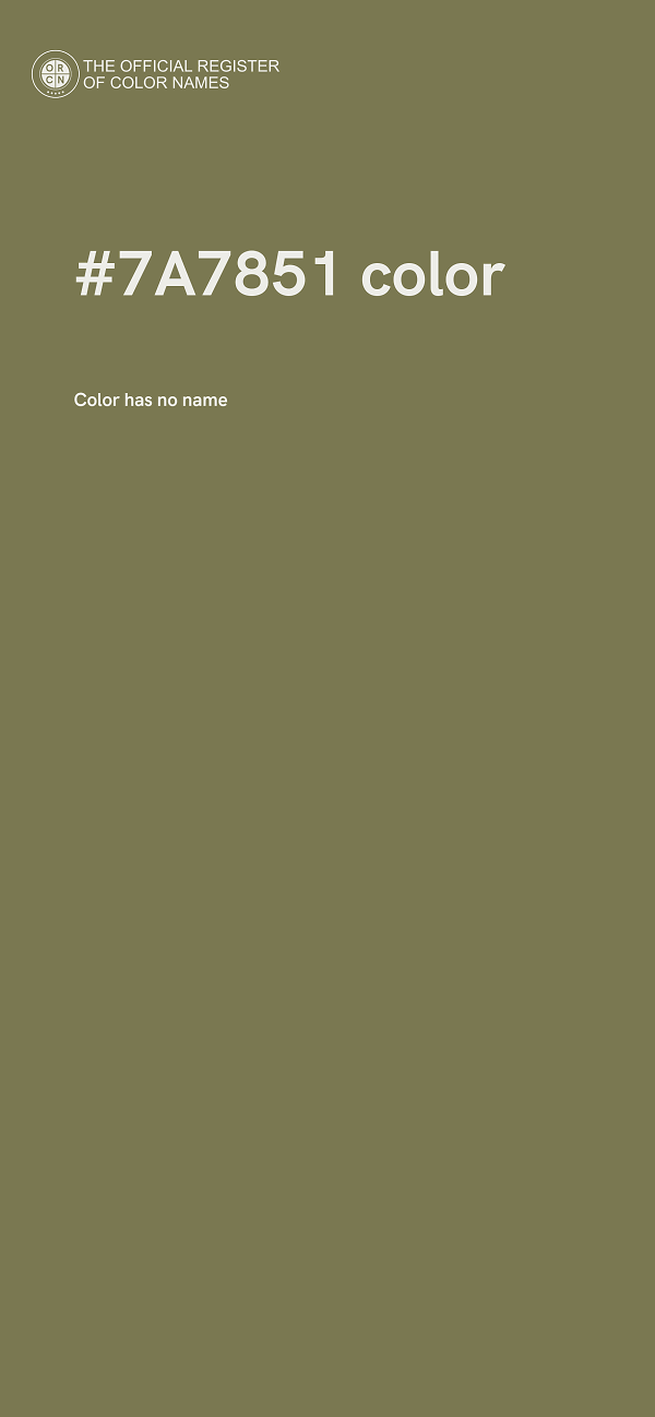 #7A7851 color image