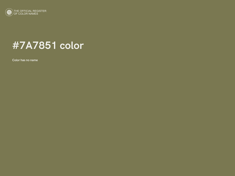 #7A7851 color image