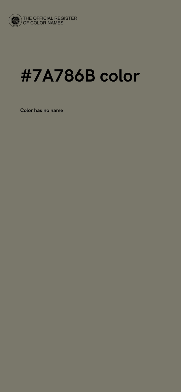 #7A786B color image