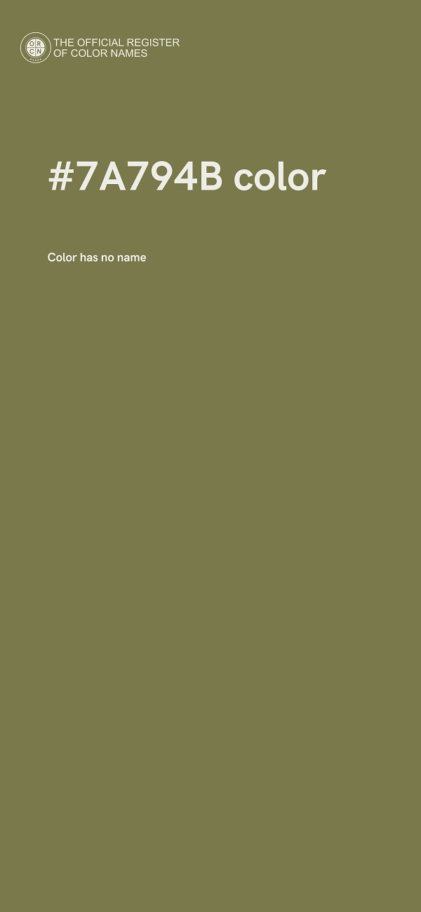 #7A794B color image