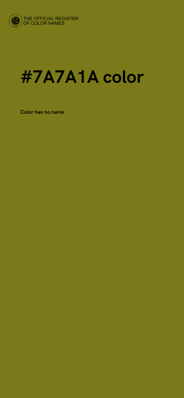 #7A7A1A color image