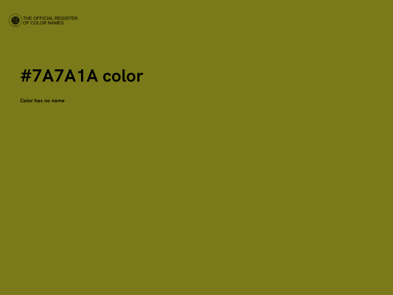#7A7A1A color image